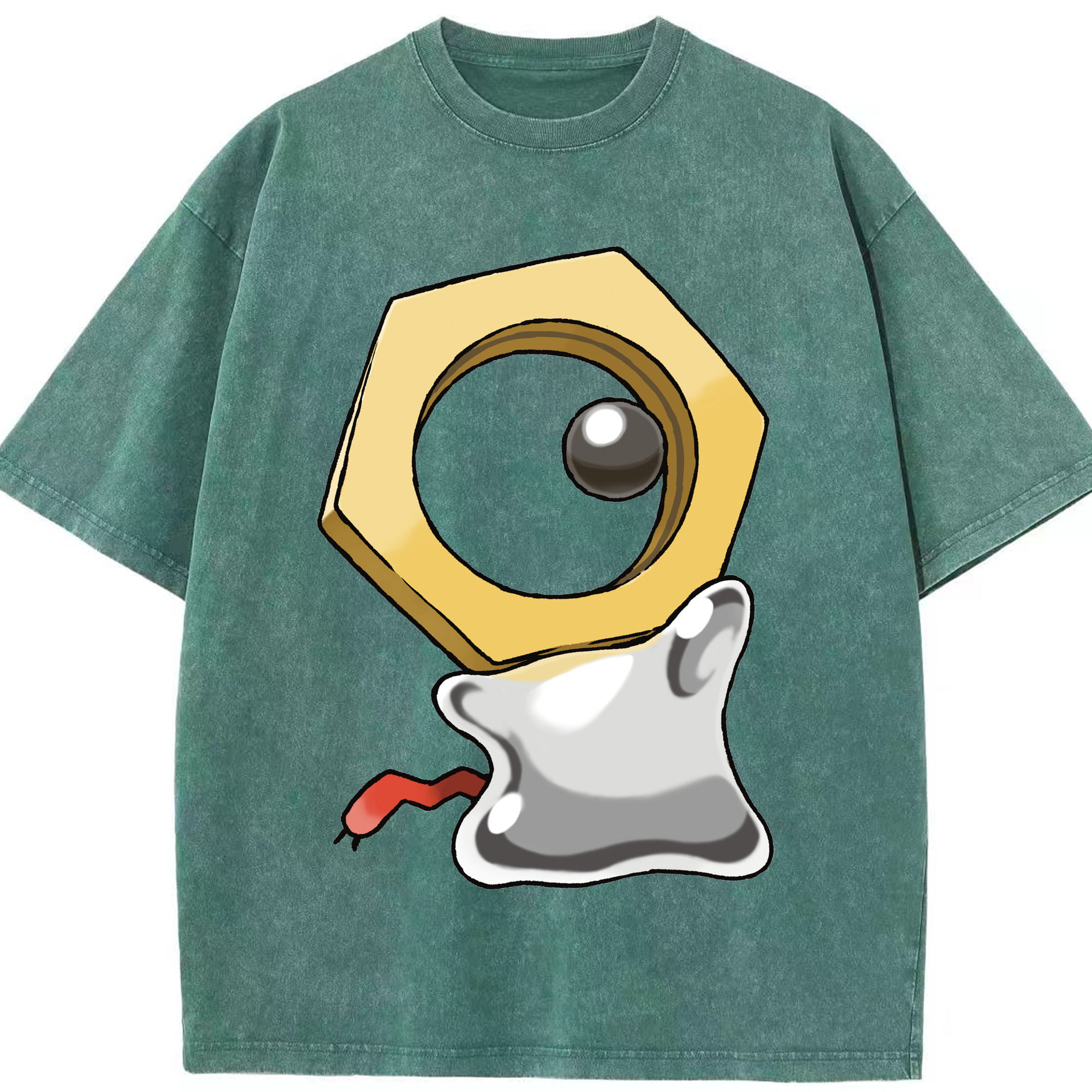 （画像用） ポケットモンスター Pokémon 綿100% ヴィンテージ風 半袖Tシャツ（フロントプリント）